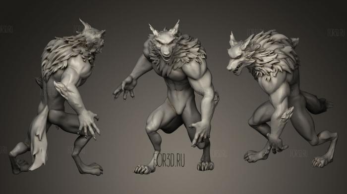 Werewolf VR Sculpt stl model for CNC